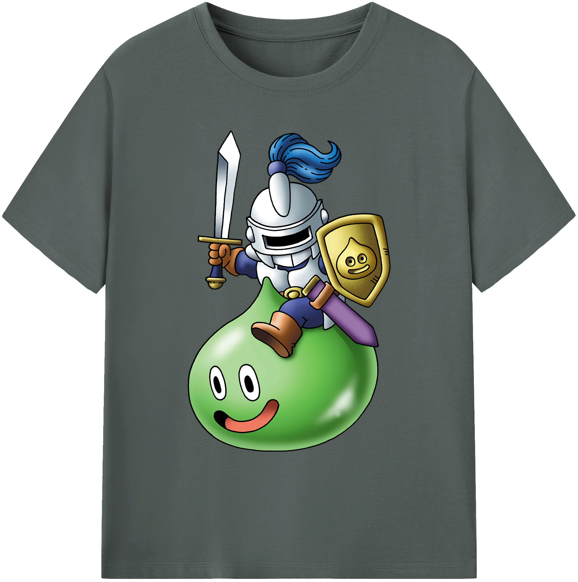（画像用） ドラゴンクエスト Doragon Kuesuto Dragon Quest 綿100％ メンズ半袖Tシャツ｜肌触りやわらか＆通気性
